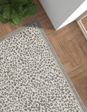 Gray 7' 10 x 10' Wildlife Rectangle Area Rug Animal Print Safari Jungle Inspired Carpet for Unique Modern Interior Design for Sale at Rug Engine