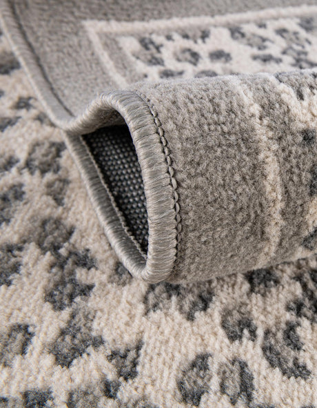 Gray 7' 10 x 10' Wildlife Rectangle Area Rug Animal Print Safari Jungle Inspired Carpet for Unique Modern Interior Design for Sale at Rug Engine
