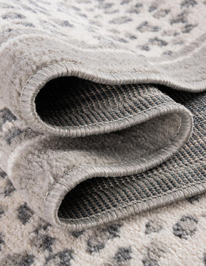 Gray 4' 1 x 6' 1 Wildlife Rectangle Area Rug Animal Print Safari Jungle Inspired Carpet for Unique Modern Interior Design for Sale at Rug Engine