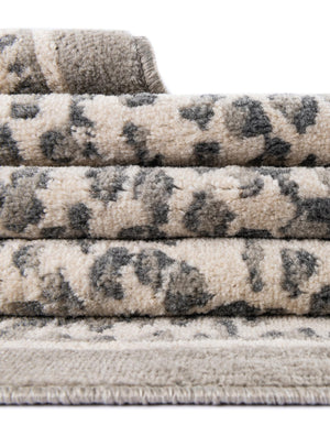 Gray 7' 10 x 10' Wildlife Rectangle Area Rug Animal Print Safari Jungle Inspired Carpet for Unique Modern Interior Design for Sale at Rug Engine