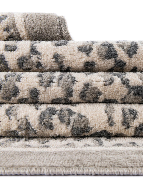 Gray 2' x 3' 1 Wildlife Rectangle Area Rug Animal Print Safari Jungle Inspired Carpet for Unique Modern Interior Design for Sale at Rug Engine