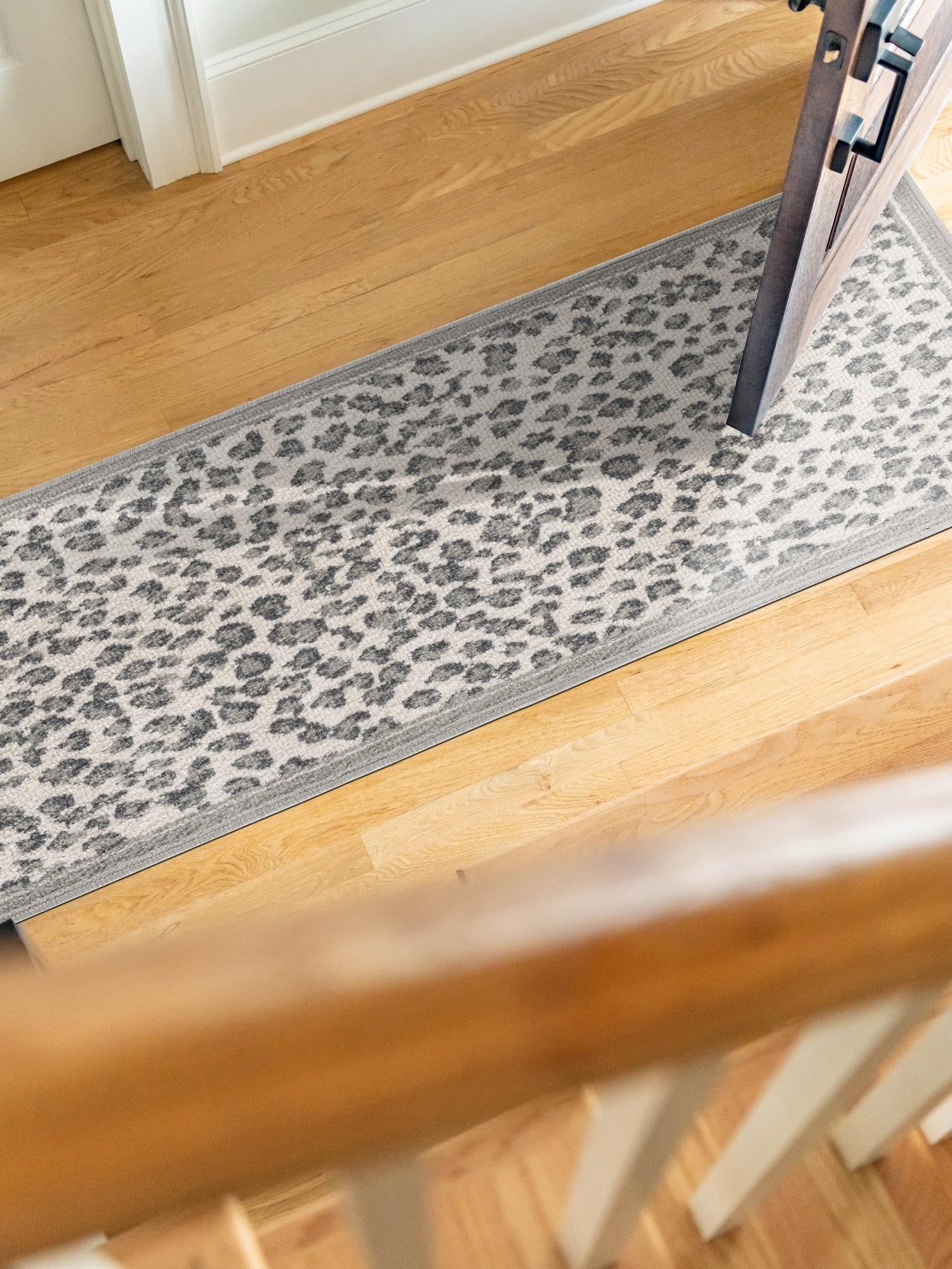 Gray 2' 7 x 10' Wildlife Runner Area Rug Animal Print Safari Jungle Inspired Carpet for Unique Modern Interior Design for Sale at Rug Engine