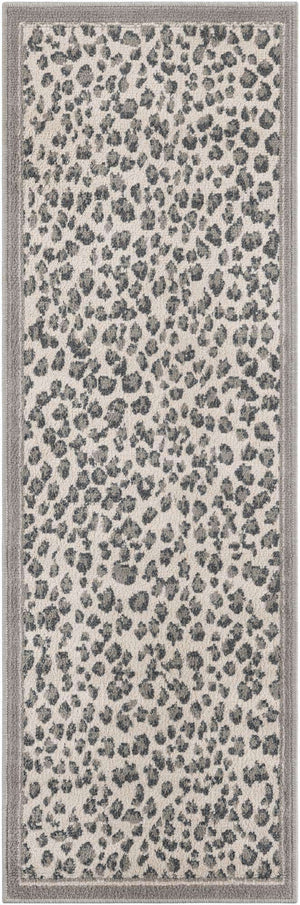 Gray 2' x 6' 1 Wildlife Runner Area Rug Animal Print Safari Jungle Inspired Carpet for Unique Modern Interior Design for Sale at Rug Engine