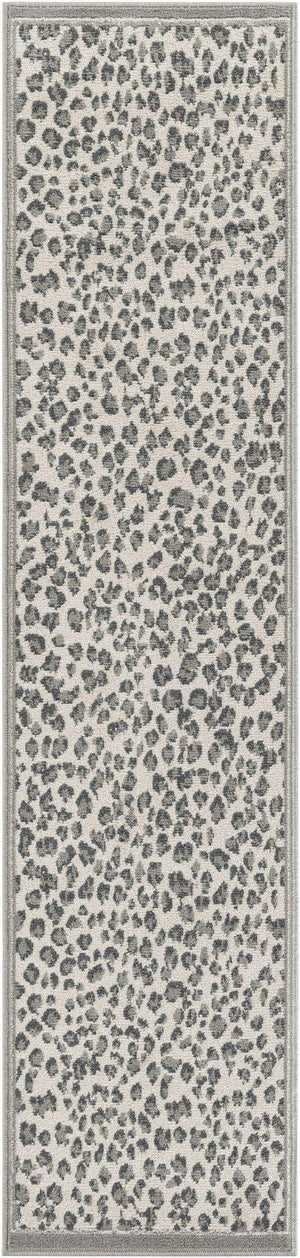 Gray 2' x 8' Wildlife Runner Area Rug Animal Print Safari Jungle Inspired Carpet for Unique Modern Interior Design for Sale at Rug Engine