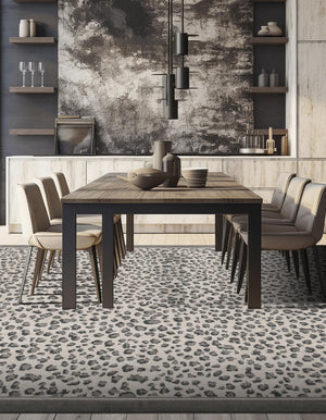 Gray 10' x 10' Wildlife Square Area Rug Animal Print Safari Jungle Inspired Carpet for Unique Modern Interior Design for Sale at Rug Engine
