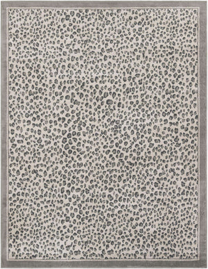 Gray 7' 10 x 10' Wildlife Rectangle Area Rug Animal Print Safari Jungle Inspired Carpet for Unique Modern Interior Design for Sale at Rug Engine
