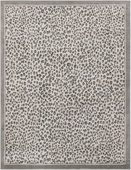 Gray 7' 10 x 10' Wildlife Rectangle Area Rug Animal Print Safari Jungle Inspired Carpet for Unique Modern Interior Design for Sale at Rug Engine