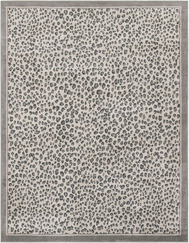Gray 7' 10 x 10' Wildlife Rectangle Area Rug Animal Print Safari Jungle Inspired Carpet for Unique Modern Interior Design for Sale at Rug Engine