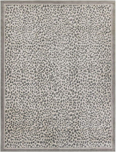 Gray 9' x 12' Wildlife Rectangle Area Rug Animal Print Safari Jungle Inspired Carpet for Unique Modern Interior Design for Sale at Rug Engine