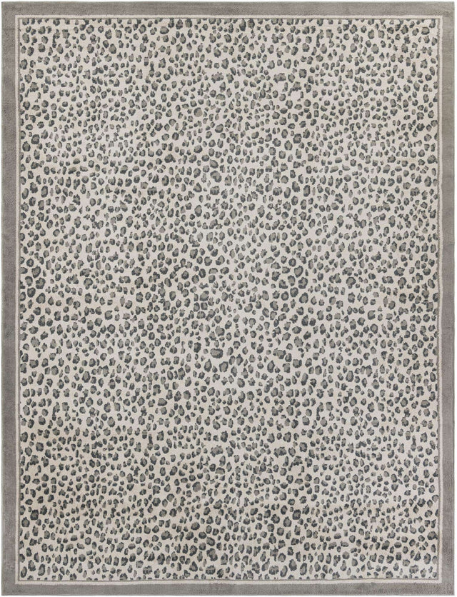 Gray 9' x 12' Wildlife Rectangle Area Rug Animal Print Safari Jungle Inspired Carpet for Unique Modern Interior Design for Sale at Rug Engine