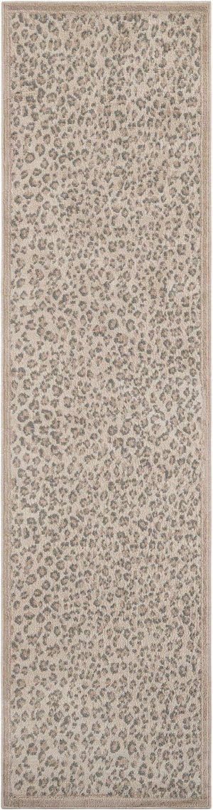 Ivory 2' 7 x 10' Wildlife Runner Area Rug Animal Print Safari Jungle Inspired Carpet for Unique Modern Interior Design for Sale at Rug Engine