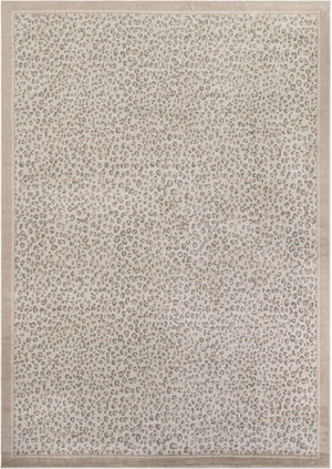 Ivory 10' x 14' 1 Wildlife Rectangle Area Rug Animal Print Safari Jungle Inspired Carpet for Unique Modern Interior Design for Sale at Rug Engine