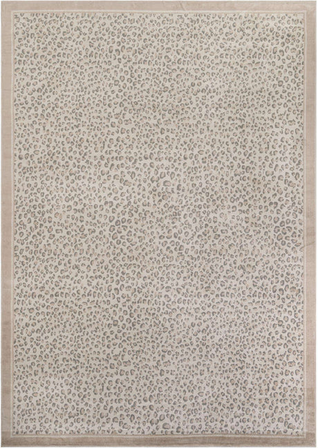 Ivory 10' x 14' 1 Wildlife Rectangle Area Rug Animal Print Safari Jungle Inspired Carpet for Unique Modern Interior Design for Sale at Rug Engine