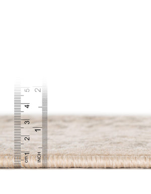 Ivory 4' 1 x 4' 1 Wildlife Round Area Rug Animal Print Safari Jungle Inspired Carpet for Unique Modern Interior Design for Sale at Rug Engine