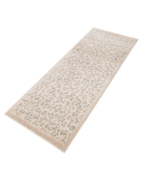 Ivory 2' x 5' 1 Wildlife Runner Area Rug Animal Print Safari Jungle Inspired Carpet for Unique Modern Interior Design for Sale at Rug Engine