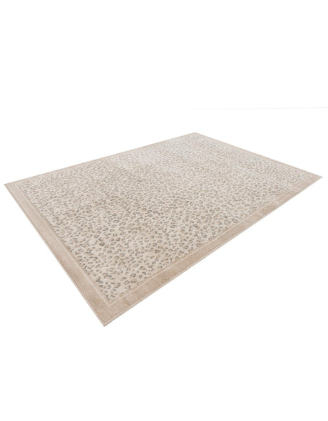 Ivory 5' 1 x 7' 1 Wildlife Rectangle Area Rug Animal Print Safari Jungle Inspired Carpet for Unique Modern Interior Design for Sale at Rug Engine