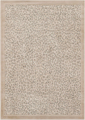 Ivory 5' 1 x 7' 1 Wildlife Rectangle Area Rug Animal Print Safari Jungle Inspired Carpet for Unique Modern Interior Design for Sale at Rug Engine