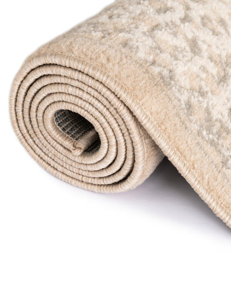 Ivory 5' 1 x 7' 1 Wildlife Rectangle Area Rug Animal Print Safari Jungle Inspired Carpet for Unique Modern Interior Design for Sale at Rug Engine