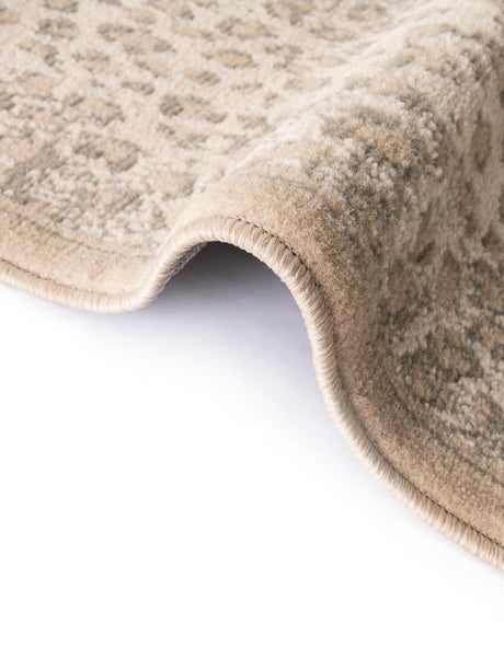 Ivory 2' 7 x 10' Wildlife Runner Area Rug Animal Print Safari Jungle Inspired Carpet for Unique Modern Interior Design for Sale at Rug Engine