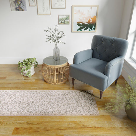 Ivory 2' x 5' 1 Wildlife Runner Area Rug Animal Print Safari Jungle Inspired Carpet for Unique Modern Interior Design for Sale at Rug Engine
