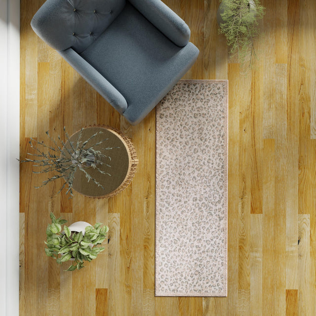 Ivory 2' x 5' 1 Wildlife Runner Area Rug Animal Print Safari Jungle Inspired Carpet for Unique Modern Interior Design for Sale at Rug Engine