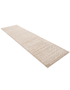 Beige and Ivory 2' 7 x 10' Wildlife Runner Area Rug Animal Print Safari Jungle Inspired Carpet for Unique Modern Interior Design for Sale at Rug Engine