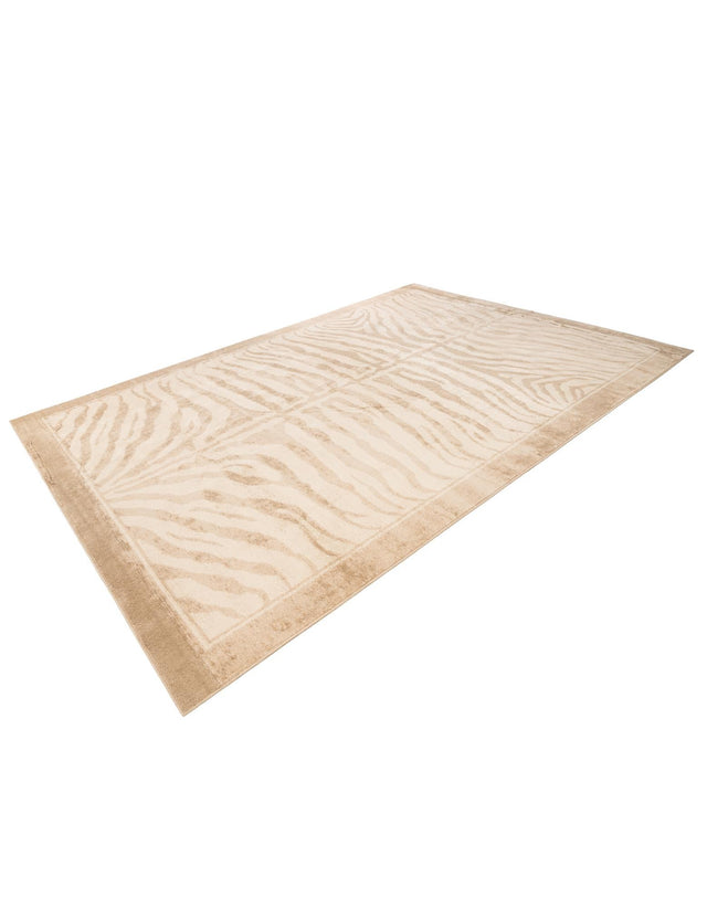 Beige and Ivory 10' x 14' 1 Wildlife Rectangle Area Rug Animal Print Safari Jungle Inspired Carpet for Unique Modern Interior Design for Sale at Rug Engine