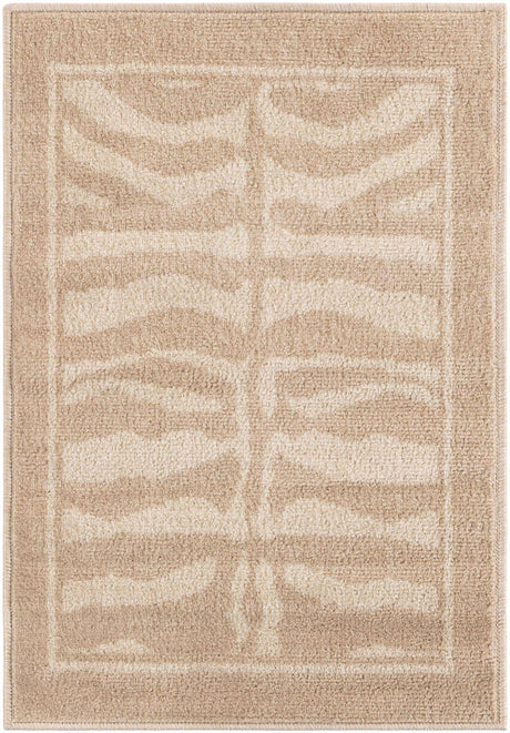 Beige and Ivory 2' x 3' 1 Wildlife Rectangle Area Rug Animal Print Safari Jungle Inspired Carpet for Unique Modern Interior Design for Sale at Rug Engine