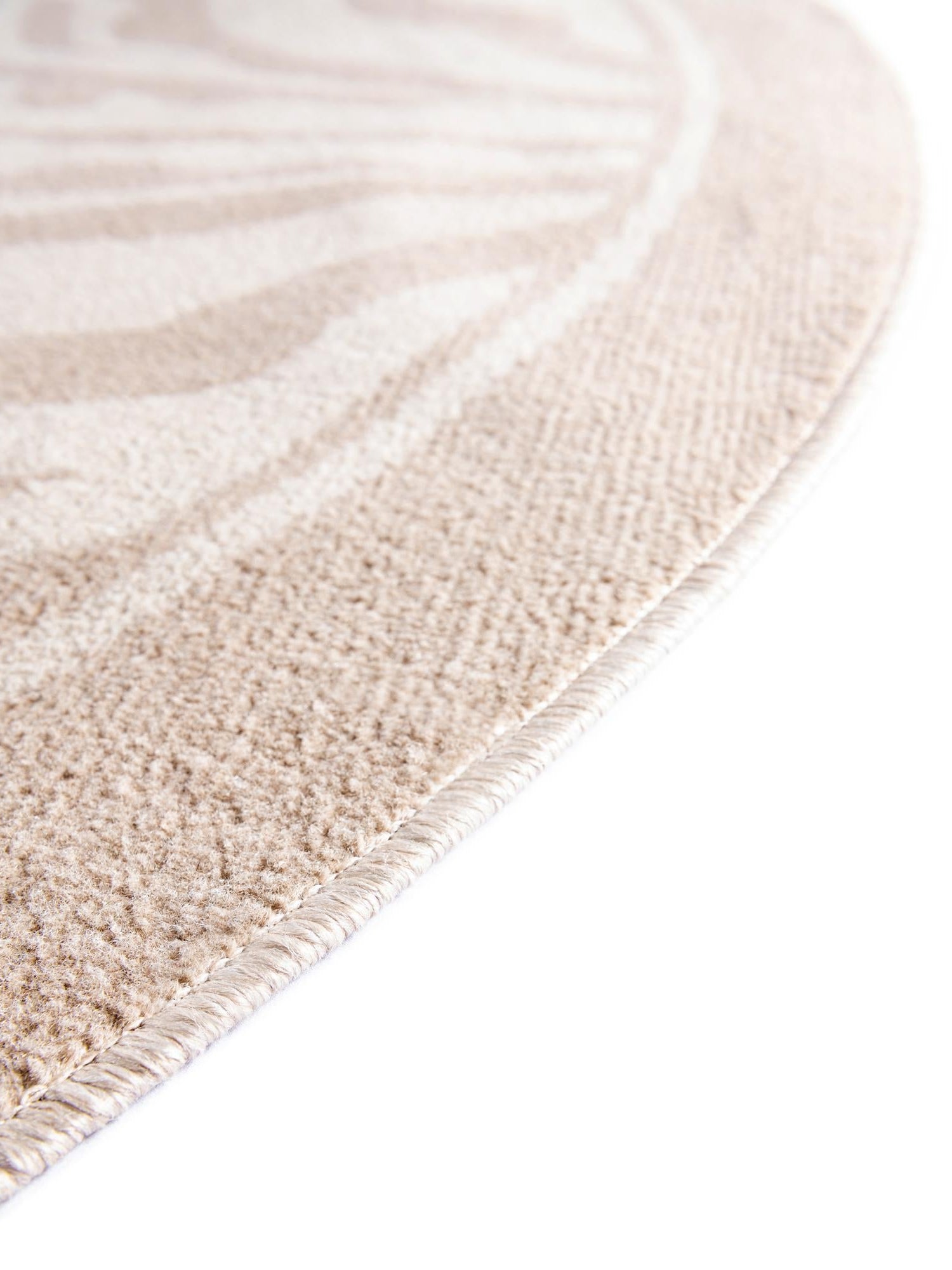 Beige and Ivory 3' 1 x 3' 1 Wildlife Round Area Rug Animal Print Safari Jungle Inspired Carpet for Unique Modern Interior Design for Sale at Rug Engine
