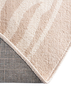 Beige and Ivory 3' 1 x 3' 1 Wildlife Round Area Rug Animal Print Safari Jungle Inspired Carpet for Unique Modern Interior Design for Sale at Rug Engine
