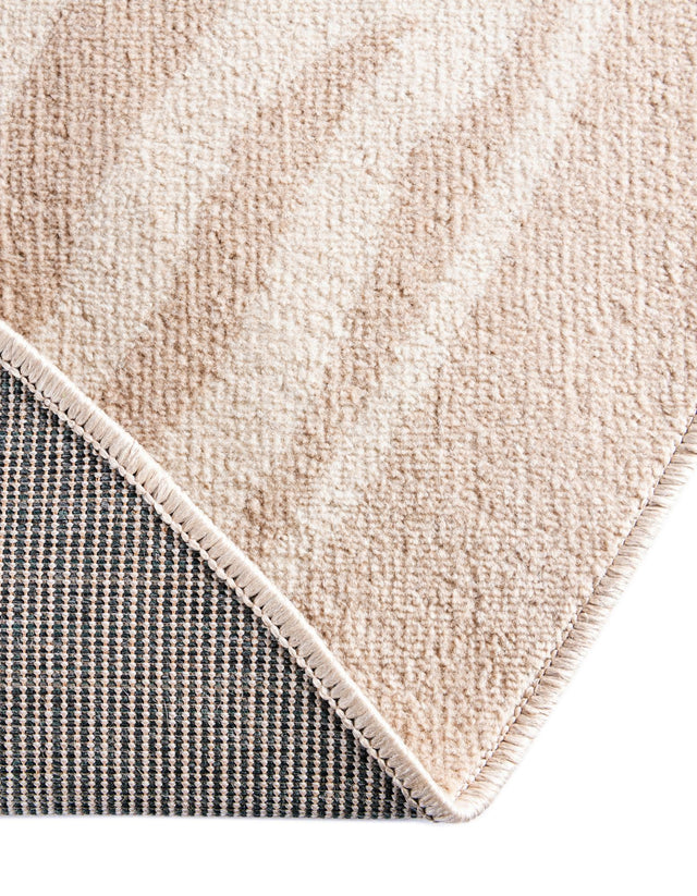 Beige and Ivory 3' 1 x 3' 1 Wildlife Round Area Rug Animal Print Safari Jungle Inspired Carpet for Unique Modern Interior Design for Sale at Rug Engine