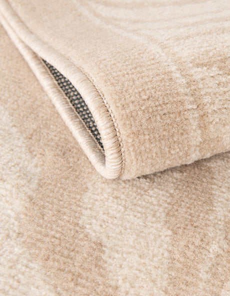 Beige and Ivory 7' 10 x 7' 10 Wildlife Square Area Rug Animal Print Safari Jungle Inspired Carpet for Unique Modern Interior Design for Sale at Rug Engine
