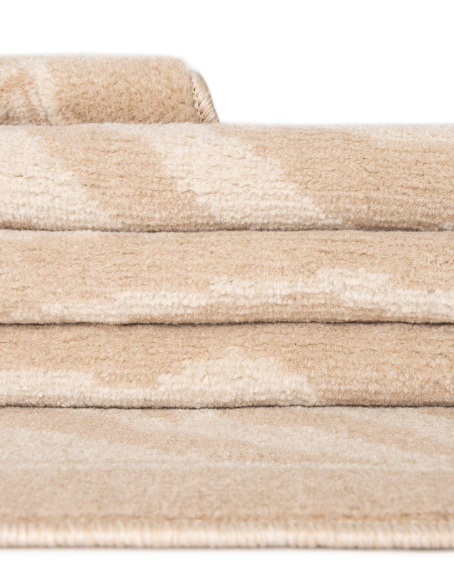 Beige and Ivory 7' 10 x 7' 10 Wildlife Square Area Rug Animal Print Safari Jungle Inspired Carpet for Unique Modern Interior Design for Sale at Rug Engine