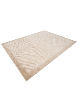 Beige and Ivory 7' 10 x 10' Wildlife Rectangle Area Rug Animal Print Safari Jungle Inspired Carpet for Unique Modern Interior Design for Sale at Rug Engine