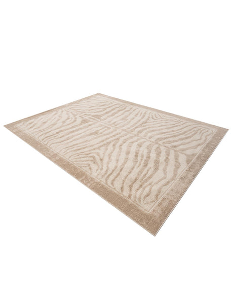 Beige and Ivory 7' 10 x 10' Wildlife Rectangle Area Rug Animal Print Safari Jungle Inspired Carpet for Unique Modern Interior Design for Sale at Rug Engine