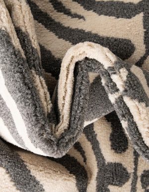 Gray and Ivory 2' x 3' 1 Wildlife Rectangle Area Rug Animal Print Safari Jungle Inspired Carpet for Unique Modern Interior Design for Sale at Rug Engine