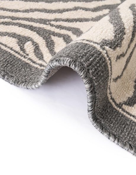 Gray and Ivory 2' x 3' 1 Wildlife Rectangle Area Rug Animal Print Safari Jungle Inspired Carpet for Unique Modern Interior Design for Sale at Rug Engine