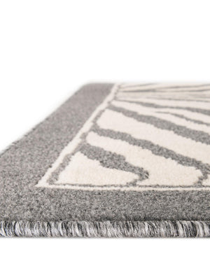 Gray and Ivory 2' x 8' Wildlife Runner Area Rug Animal Print Safari Jungle Inspired Carpet for Unique Modern Interior Design for Sale at Rug Engine