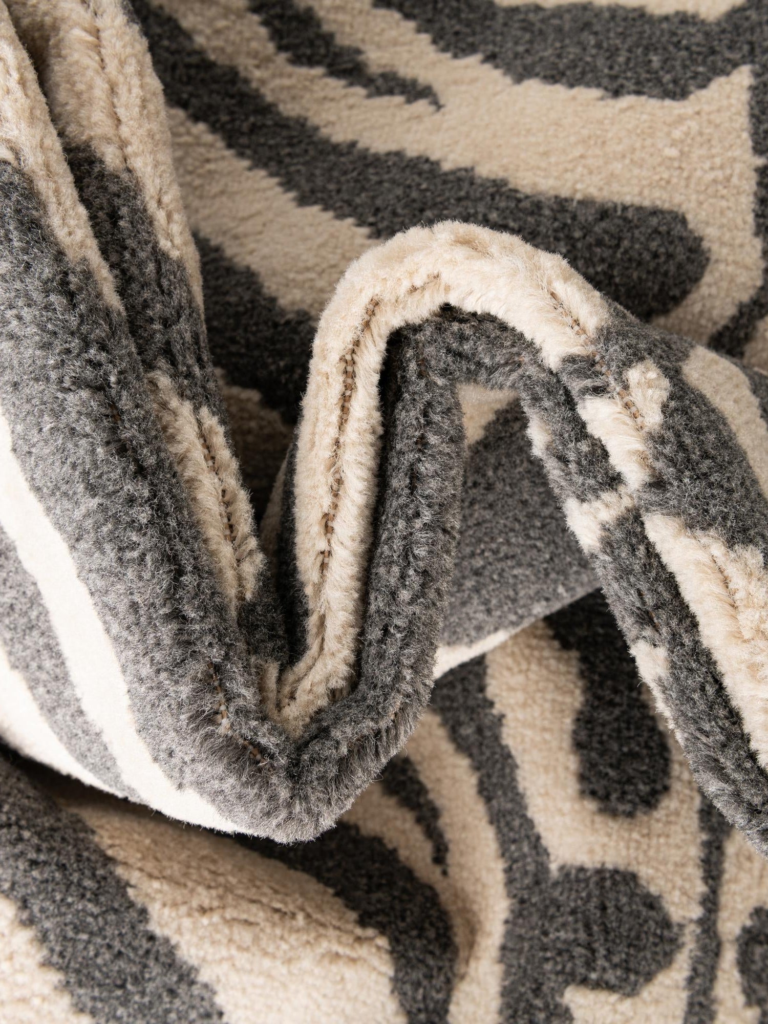 Gray and Ivory 2' x 6' 1 Wildlife Runner Area Rug Animal Print Safari Jungle Inspired Carpet for Unique Modern Interior Design for Sale at Rug Engine
