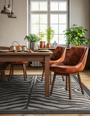 Gray and Ivory 10' x 10' Wildlife Square Area Rug Animal Print Safari Jungle Inspired Carpet for Unique Modern Interior Design for Sale at Rug Engine