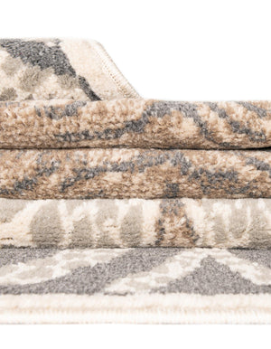 Gray and Ivory 3' 1 x 3' 1 Wildlife Round Area Rug Animal Print Safari Jungle Inspired Carpet for Unique Modern Interior Design for Sale at Rug Engine