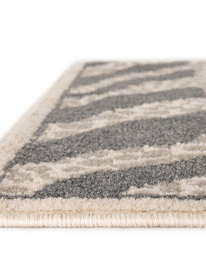 Gray and Ivory 9' x 12' Wildlife Rectangle Area Rug Animal Print Safari Jungle Inspired Carpet for Unique Modern Interior Design for Sale at Rug Engine