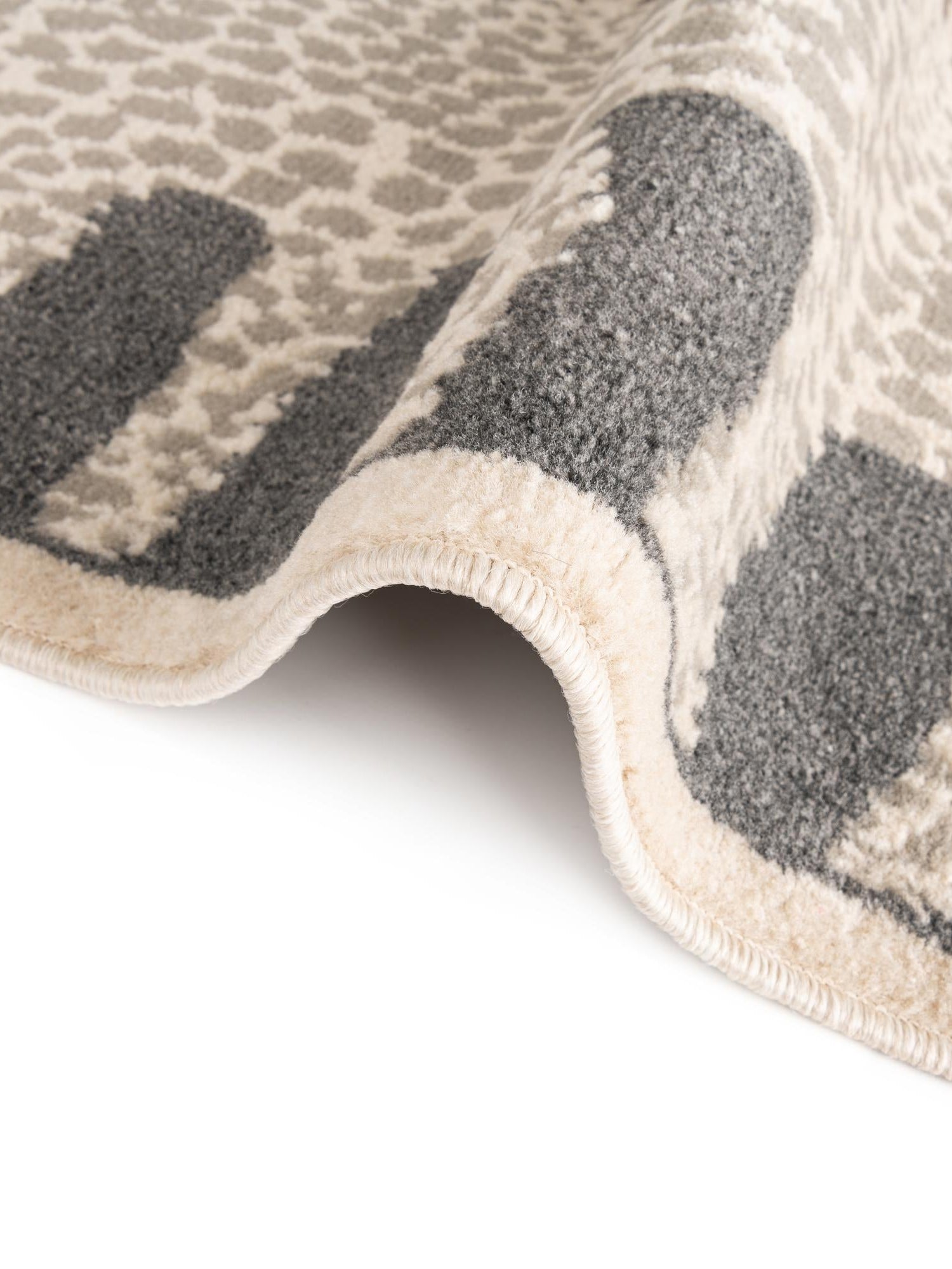 Gray and Ivory 2' x 3' 1 Wildlife Rectangle Area Rug Animal Print Safari Jungle Inspired Carpet for Unique Modern Interior Design for Sale at Rug Engine