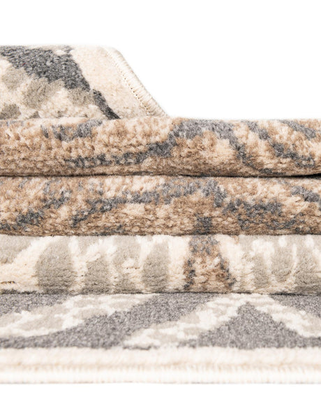 Gray and Ivory 7' 10 x 7' 10 Wildlife Square Area Rug Animal Print Safari Jungle Inspired Carpet for Unique Modern Interior Design for Sale at Rug Engine