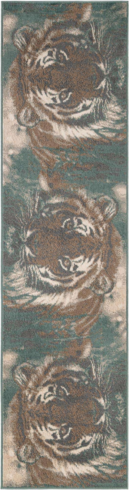 Multicolor 2' 7 x 10' Wildlife Runner Area Rug Animal Print Safari Jungle Inspired Carpet for Unique Modern Interior Design for Sale at Rug Engine
