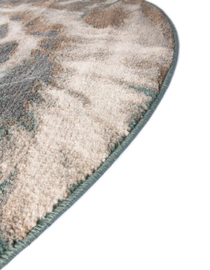 Multicolor 10' x 10' Wildlife Round Area Rug Animal Print Safari Jungle Inspired Carpet for Unique Modern Interior Design for Sale at Rug Engine