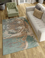 Multicolor 7' 10 x 10' Wildlife Rectangle Area Rug Animal Print Safari Jungle Inspired Carpet for Unique Modern Interior Design for Sale at Rug Engine