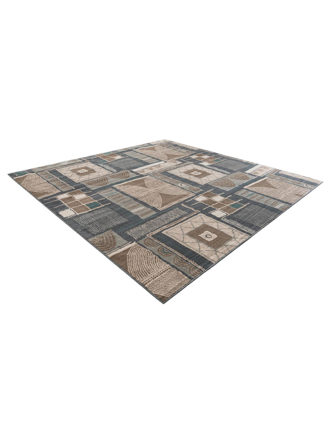 Multicolor 10' x 10' Wildlife Square Area Rug Animal Print Safari Jungle Inspired Carpet for Unique Modern Interior Design for Sale at Rug Engine