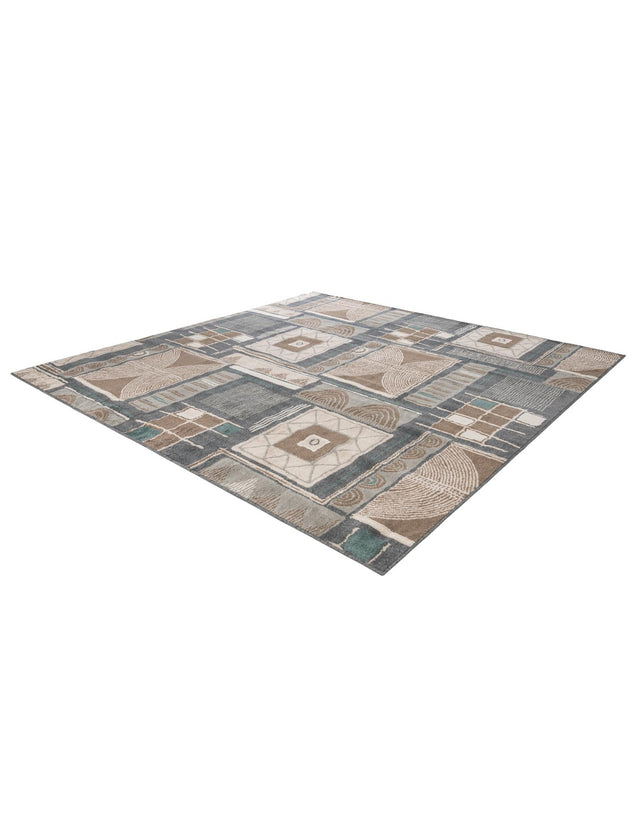 Multicolor 10' x 10' Wildlife Square Area Rug Animal Print Safari Jungle Inspired Carpet for Unique Modern Interior Design for Sale at Rug Engine