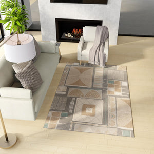 Multicolor 10' x 14' 1 Wildlife Rectangle Area Rug Animal Print Safari Jungle Inspired Carpet for Unique Modern Interior Design for Sale at Rug Engine